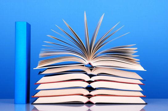 Colorful stack of books